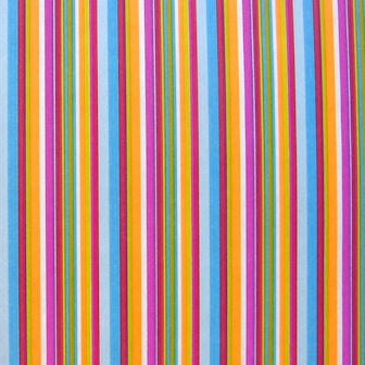 Klika - Papier cadeau - Papier cadeau - lignes colorées néon sur blanc côtelé 70 cm