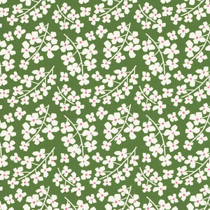 Klika - Geschenkpapier 50cm Des. 1024 Grün + Gänseblümchen