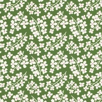 Klika -  Cadeaupapier Geschenkpapier Daisy green on white ribbed 30 cm