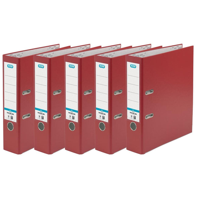 Elba - Dossier Smart Pro, dos 8 cm, lot de 5, rouge