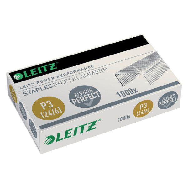 Leitz - Staples P3 24/6 galvanisé 1000 pièces | 100 pièces