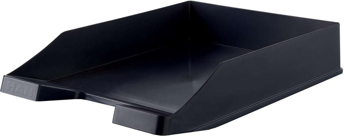 Han - Corbeille à courrier Karma, adaptée au format A4/C4, éco-noir