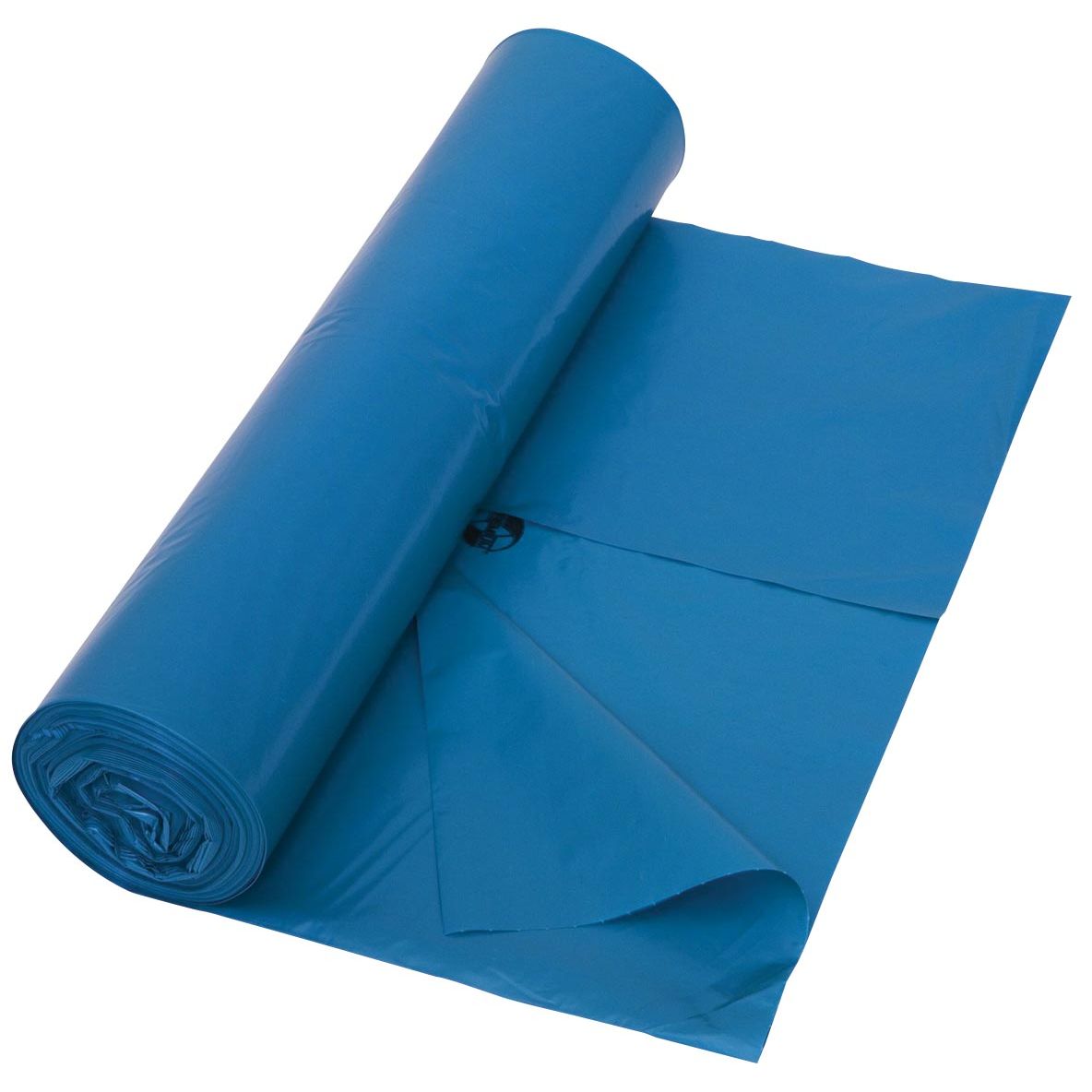 Klika - Sac poubelle 45 microns, pi 80 x 100 cm, 120 litres, bleu, rouleau de 25 pièces