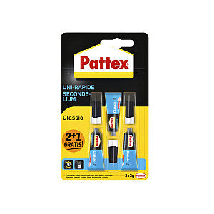 Pattex - SenedElijl Classic 3gr 2 + 1 gratuit | 12 pièces