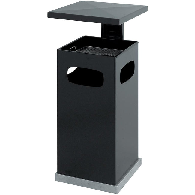 Eko - Corbeille à papier à cendres avec toit amovible 70 litres anthracite