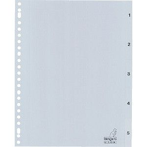 Kangaro-tabs 23 trous G405cm 1-5 gris numéroté pp | 25 pièces