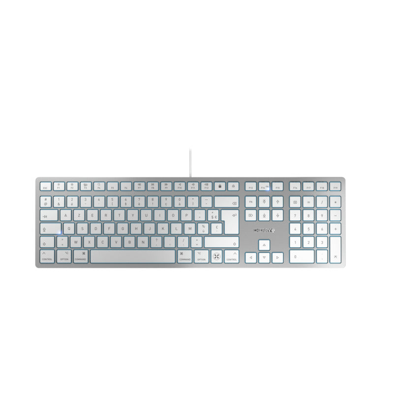 CHERRY -   KC 6000C FOR MAC toetsenbord Universeel USB AZERTY Frans Zilver