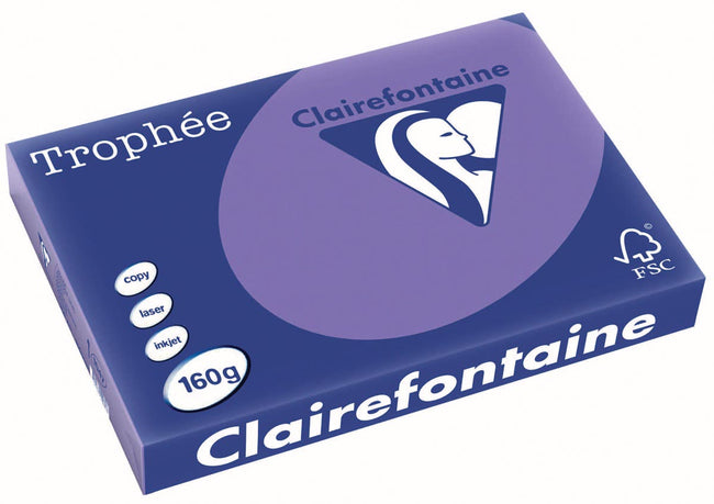 Clairefontaine -  Trophée Intens, gekleurd papier, A3, 160 g, 250 vel, violet