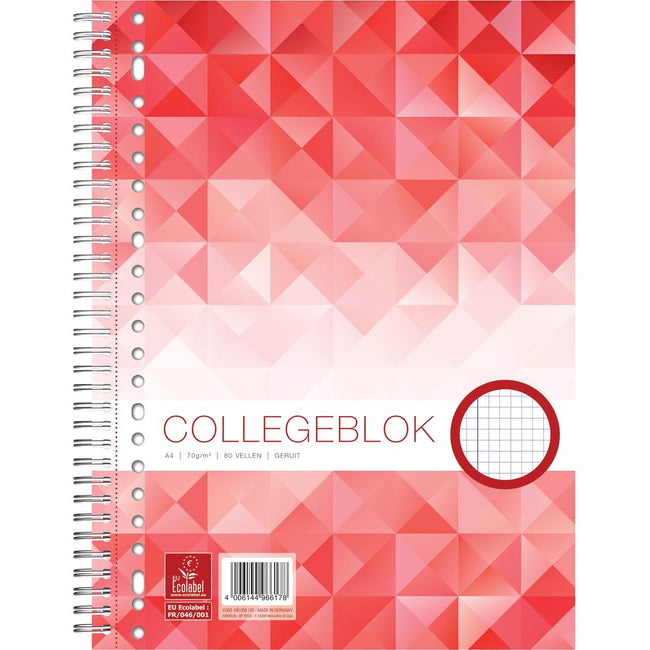 Travail - Travail collège Blok A4 à carreaux 80 pages, 23 -gaats