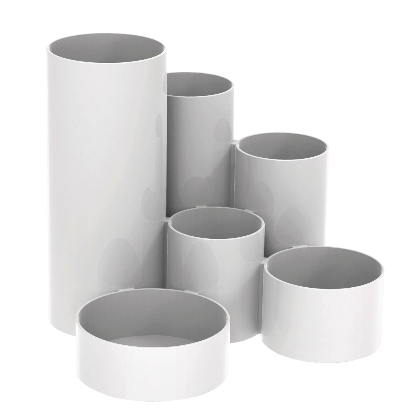 MAUL - Stifteetui Tubo weiß 6-Fächer Ø150x125mm