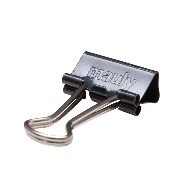 MAUL - Pince à papier pliable 215 19mm noir 12 pièces