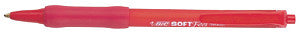 Bic - Balpen soft feel grip clic medium rood