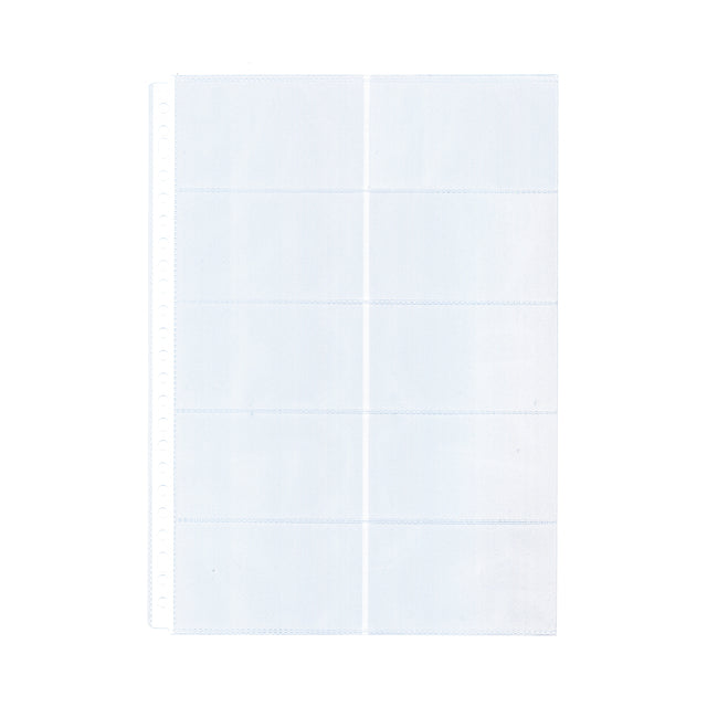 Kangaro - Pochette de présentation A4 23 trous PP 0,12mm pour 10 cartes de visite 10 pièces