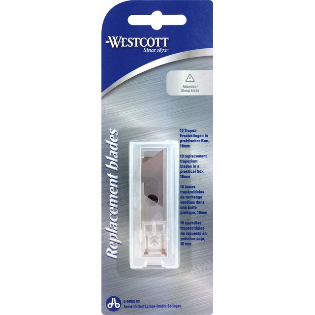 Westcott - Lames de rechange 18mm pour E-84019 10 pièces