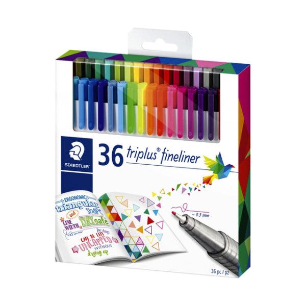 Staedtler - fineliner Triplus, etui met 36 stuks, inclusief 10 gratis, assorti