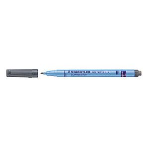 Staedtler - Felt -Tip Pen Lumocolor 305 non permanent Correctable F Black | 10 pièces