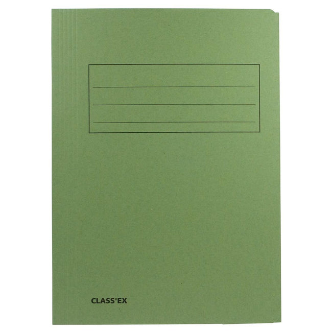 Classex -  Class'ex dossiermap, 3 kleppen ft 23,7 x 34,7 cm (voor ft folio), groen