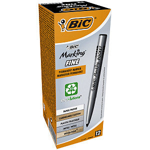 Bic - Viltstift bic 1445 ecolutions rond f zwart | 12 stuks