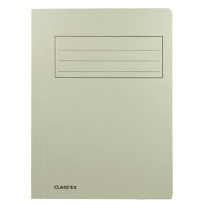 Classex -  Class'ex dossiermap, 3 kleppen ft 23,7 x 34,7 cm (voor ft folio), grijs