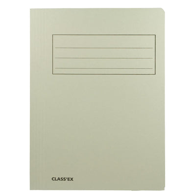 Classex -  Class'ex dossiermap, 3 kleppen ft 23,7 x 34,7 cm (voor ft folio), grijs