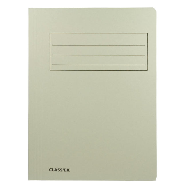 Classex - Class'ex Aktenordner, 3 Klappen ft 23,7 x 34,7 cm (für ft Folio), grau