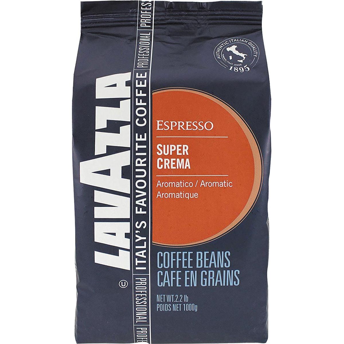 Lavazza -  koffiebonen super crema, zak van 1 kg
