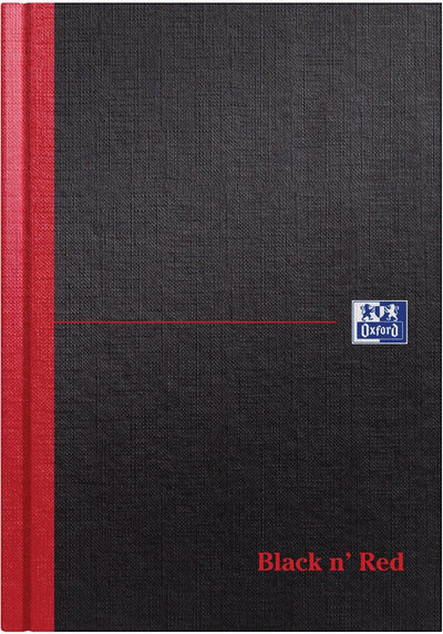 Oxford -  Black n' Red notitieboek, ft A5, gelijnd, 192 bladzijden