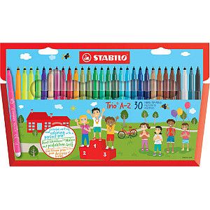 Stabilo - Felt -Tip Pen trio A -z Pouche de 30 couleurs