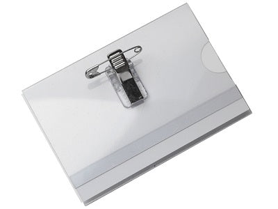 Klika - Transp-Clip-Anstecknadel 90x57 mm, 24 Stk