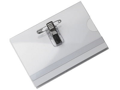 Klika - Anstecknadel für Abzeichen, transparent, 75 x 110 mm, 25 Stk