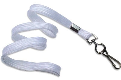 Klika -  Keycord met metalen haak, br 10mm wit