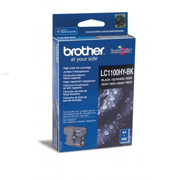 Brother -  inktcartridge, 900 pagina's, OEM LC-1100HYBK, zwart