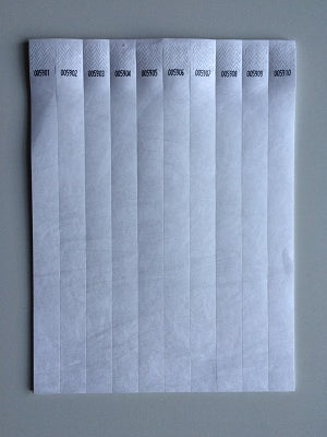 Klika -  Toegangsbandjes kleur wit 100 stuks