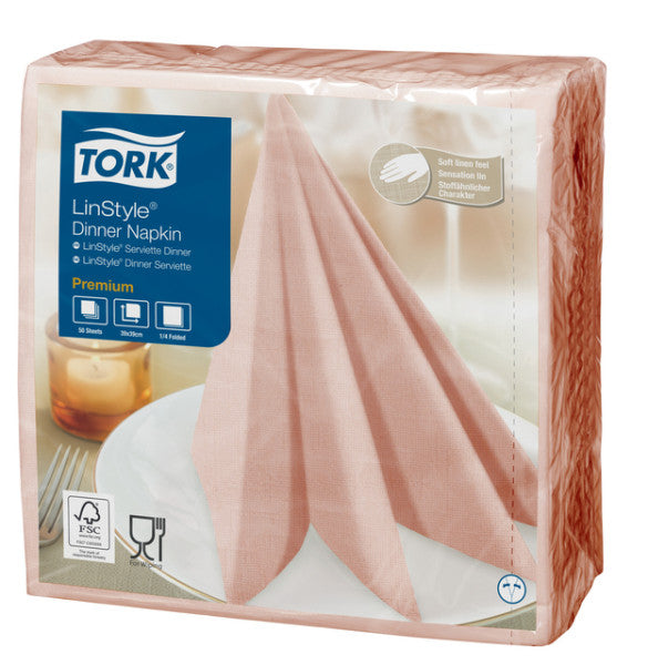 Tork-Dinnervet Linstyle® 1/4 1 couche à 1 couche 50 morceaux de rouge corail