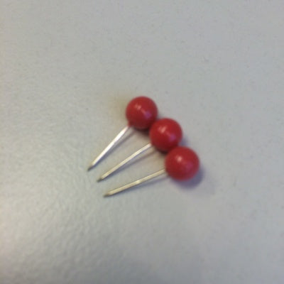 Klika -  Speld met rode kunststof knop 6mm x 16mm