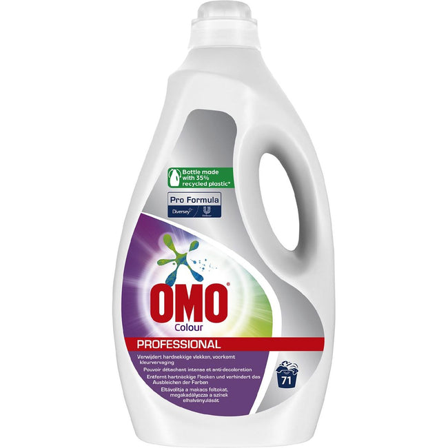 Omo - Professional Pro Formula Active Clean Color Waschmittel, 5-Liter-Flasche, 71 Waschgänge