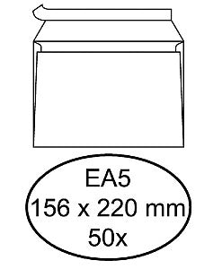 Hermes - Hüllungsbank EA5 156x220mm Selbstadhäsiv mit Strip White | 10 Stücke