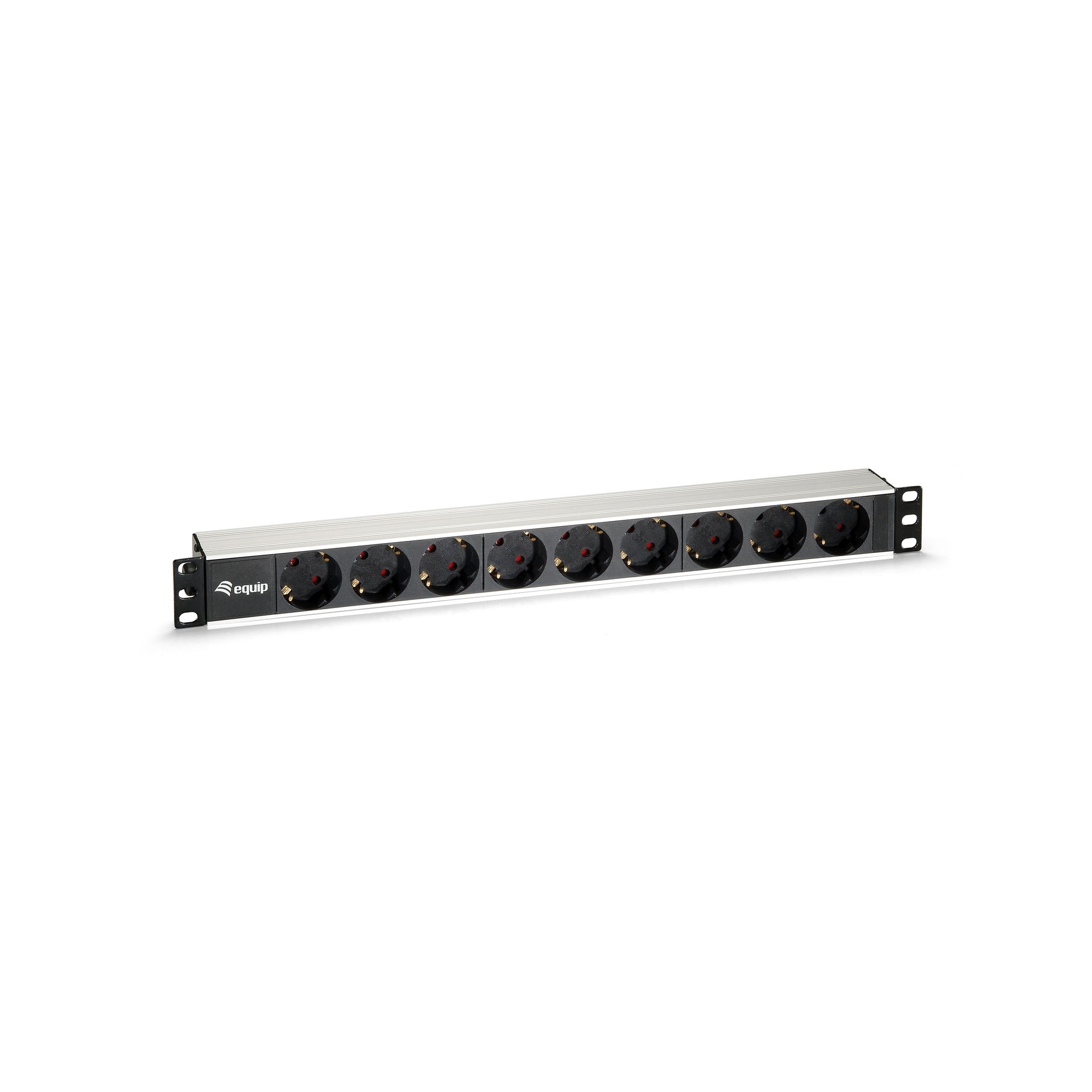 EQUIP -   333292 energiedistributie 9 AC-uitgang(en) 1U Zwart, Zilver