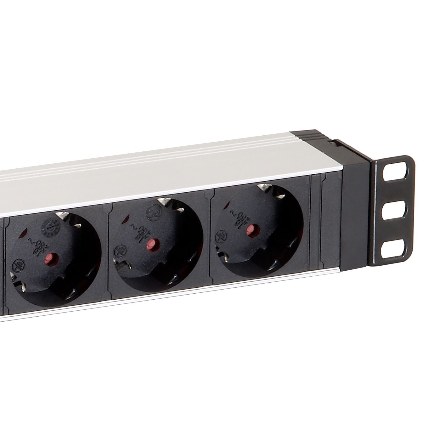 EQUIP -   333293 energiedistributie 8 AC-uitgang(en) 1U Zwart, Zilver