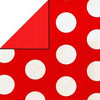 Klika - Papier cadeau Papier cadeau Cercles blancs nervurés rouge vif 30 cm