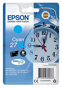 EPSON - Cartridge à encre 27xl, 1 100 pages, OEM C13T27124012, Cyan