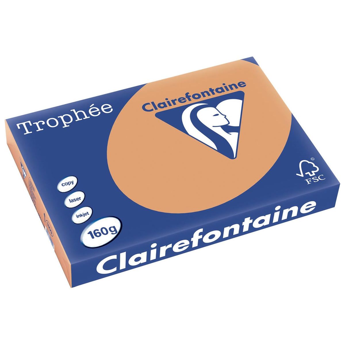 Clairefontaine - Trophée tel, gekleurd papier, A3, 160 g, 250 vel, mokkabruin