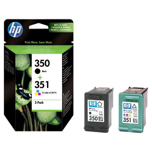 HP - Inktcartridge  sd412ee 350 + 351zwart + kleur