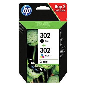 HP - Tintenpatrone X4D37AE 302 Schwarz+Farbe