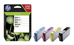 HP - Inkcartridge N9J73AE 364 noir + 3 couleurs