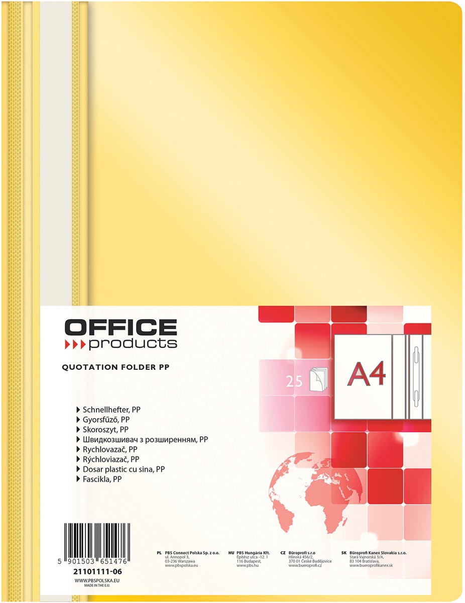 OFFICE products -   snelhechtmap, geel