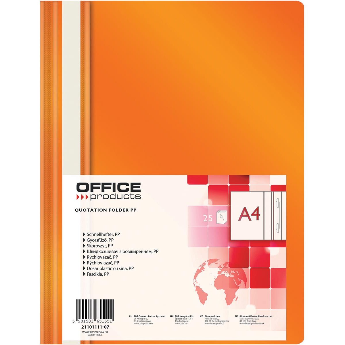 OFFICE products -   snelhechtmap, oranje