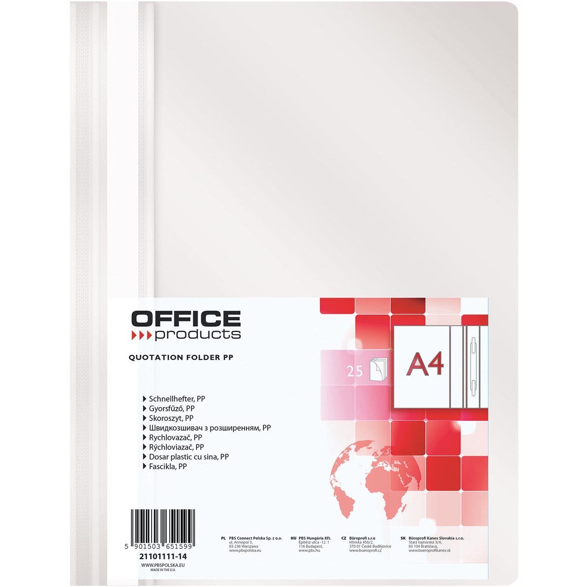 Produits OFFICE - dossier à fixation rapide, blanc