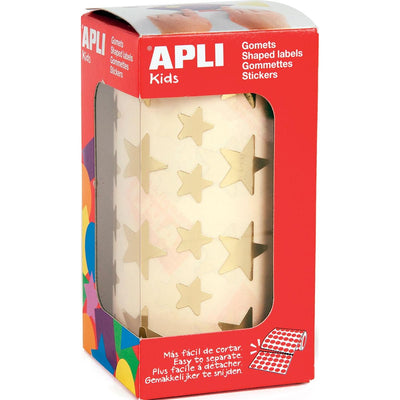 Apli Kids - Autocollants enfants en rouleau, étoile, 2360 pièces, or métallisé