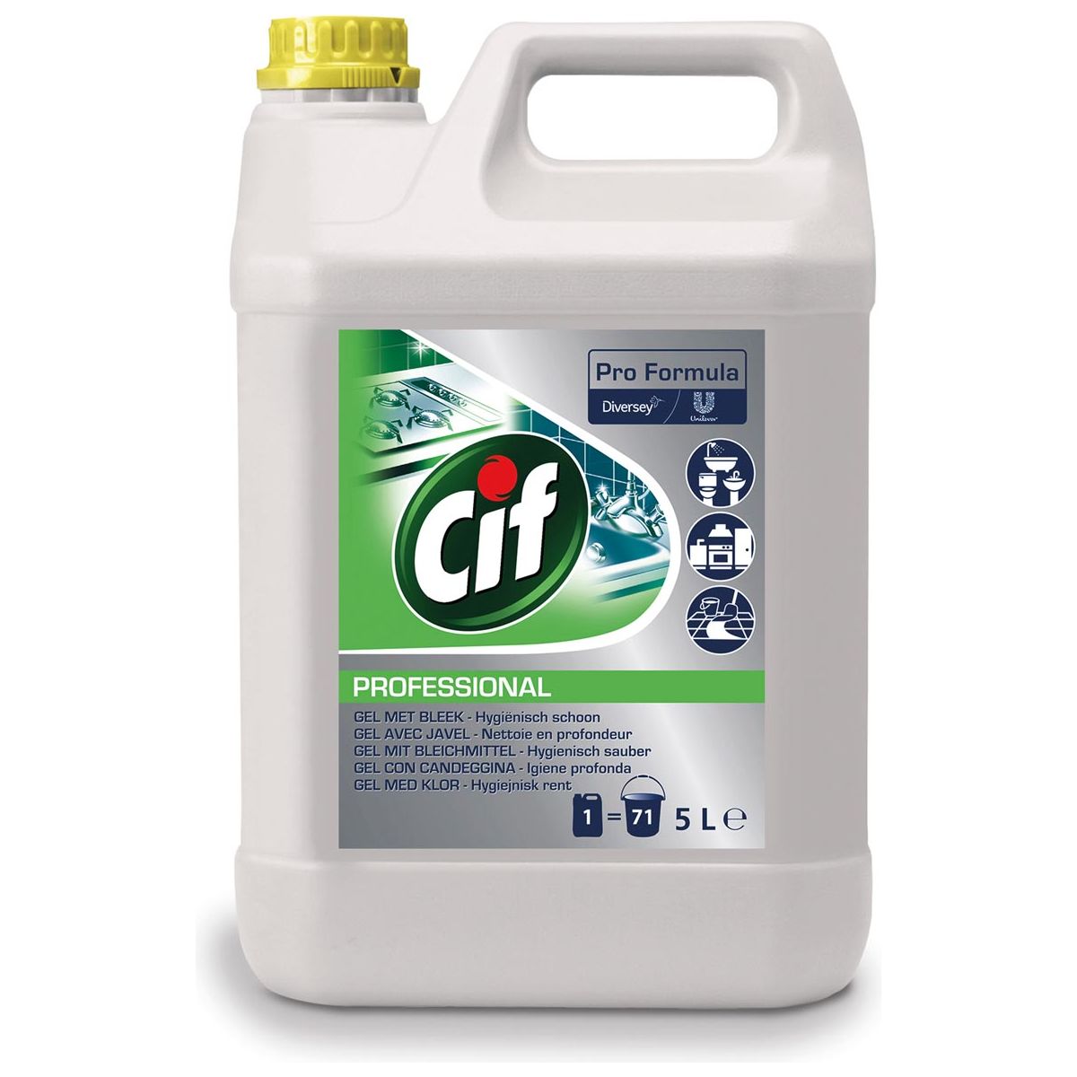 CIF - Nettoyer professionnel All -Purpose avec Javel, 5 L Bouteille